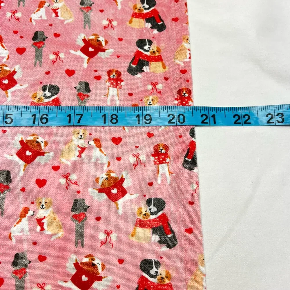 Puppington Kitchen Towels 100% Cotton Puppy Love Feline Valentines Set of 2